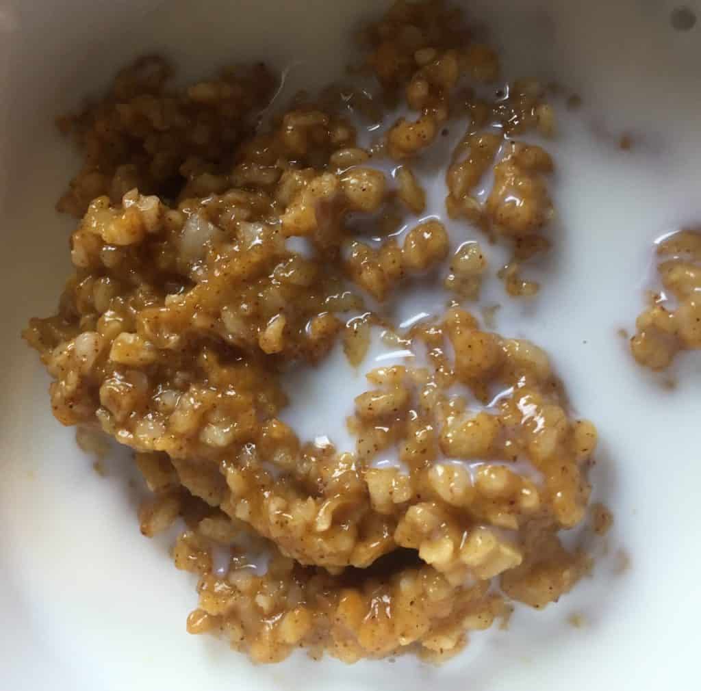 oatmeal pumpkin pie bowl