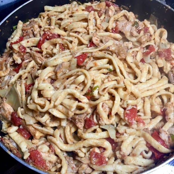 roasted red pepper diced (I used the jarred type but you can make