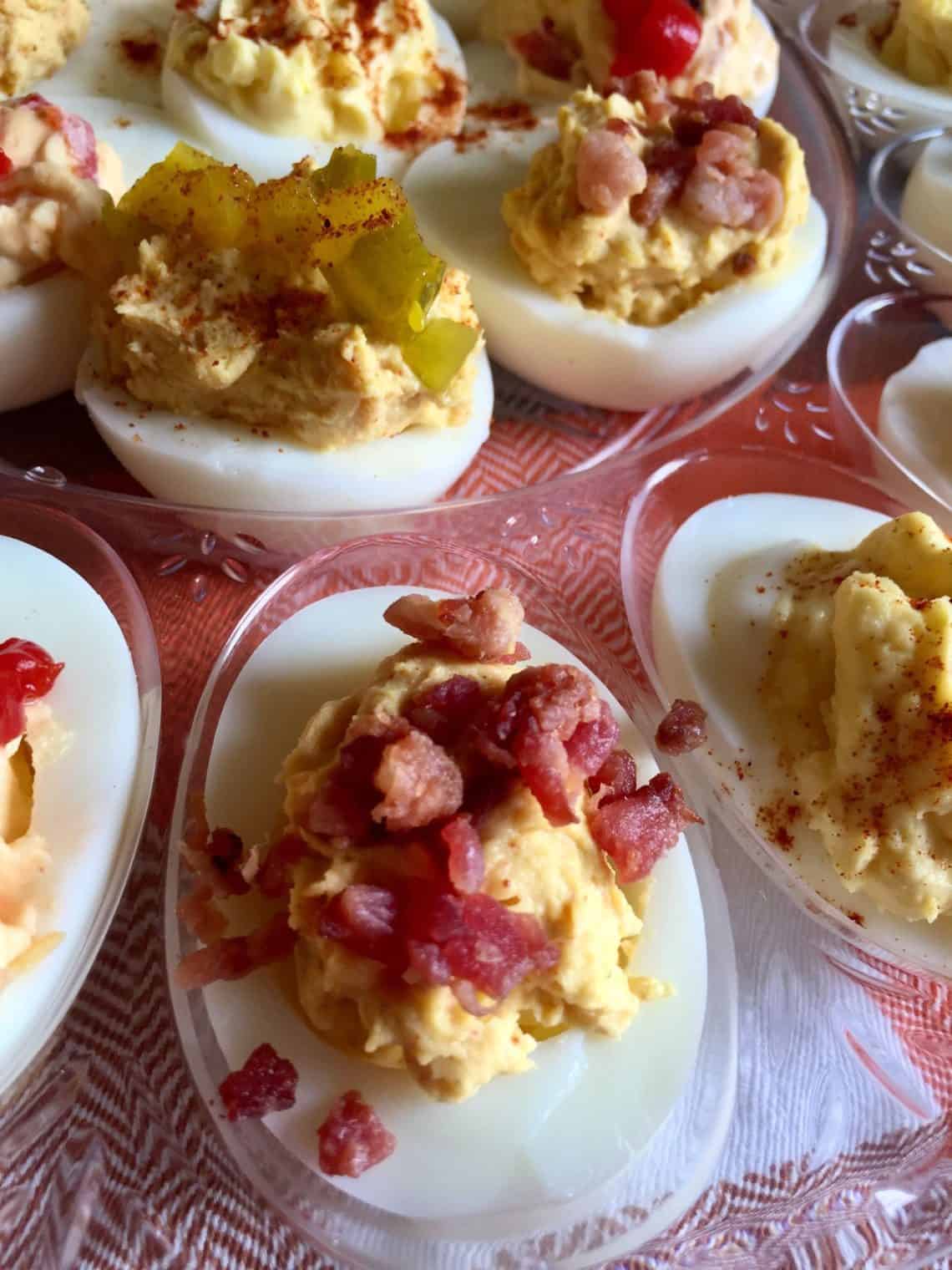 Smokey Bacon Deviled Eggs FlyPeachPie