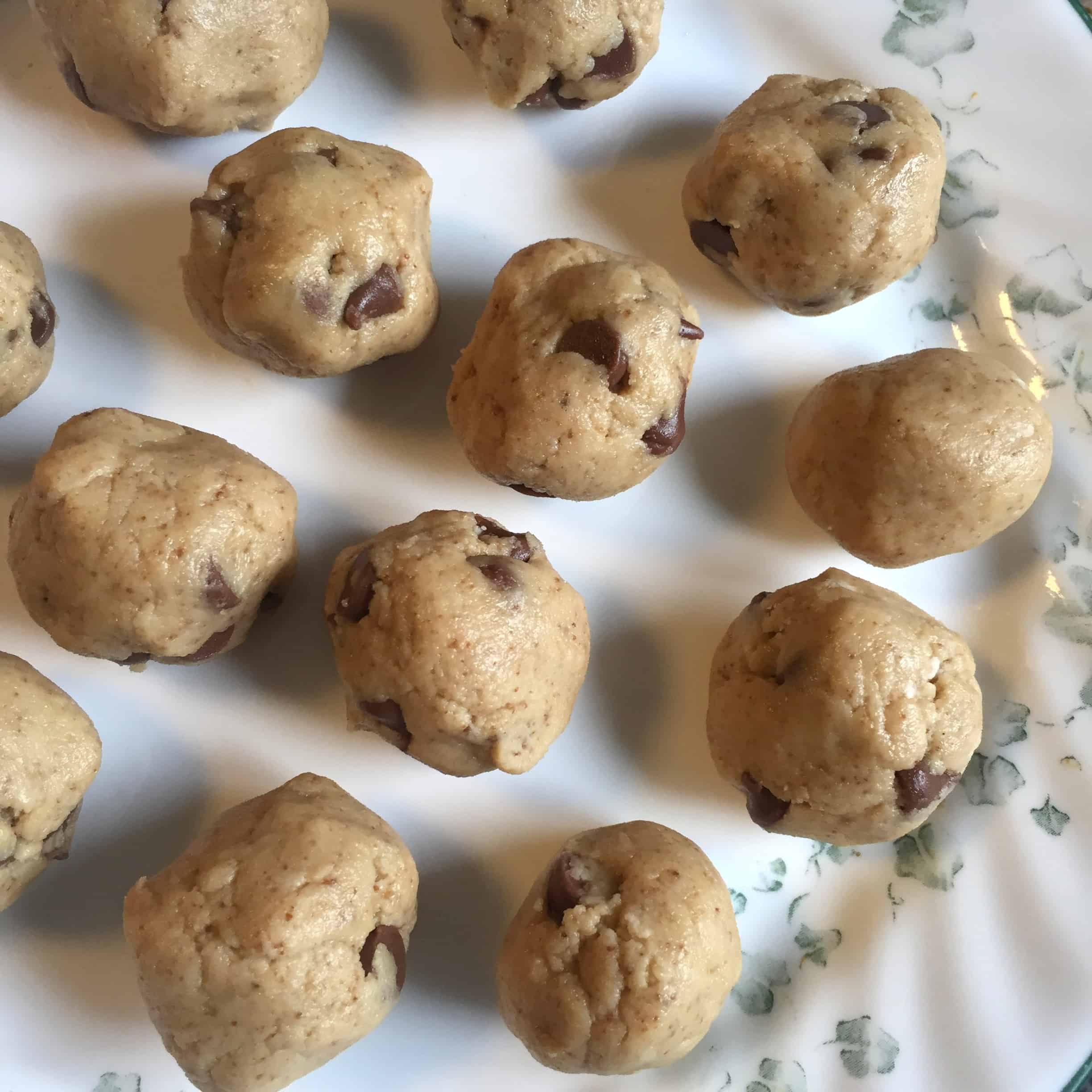 Chocolate chip cookie dough balls