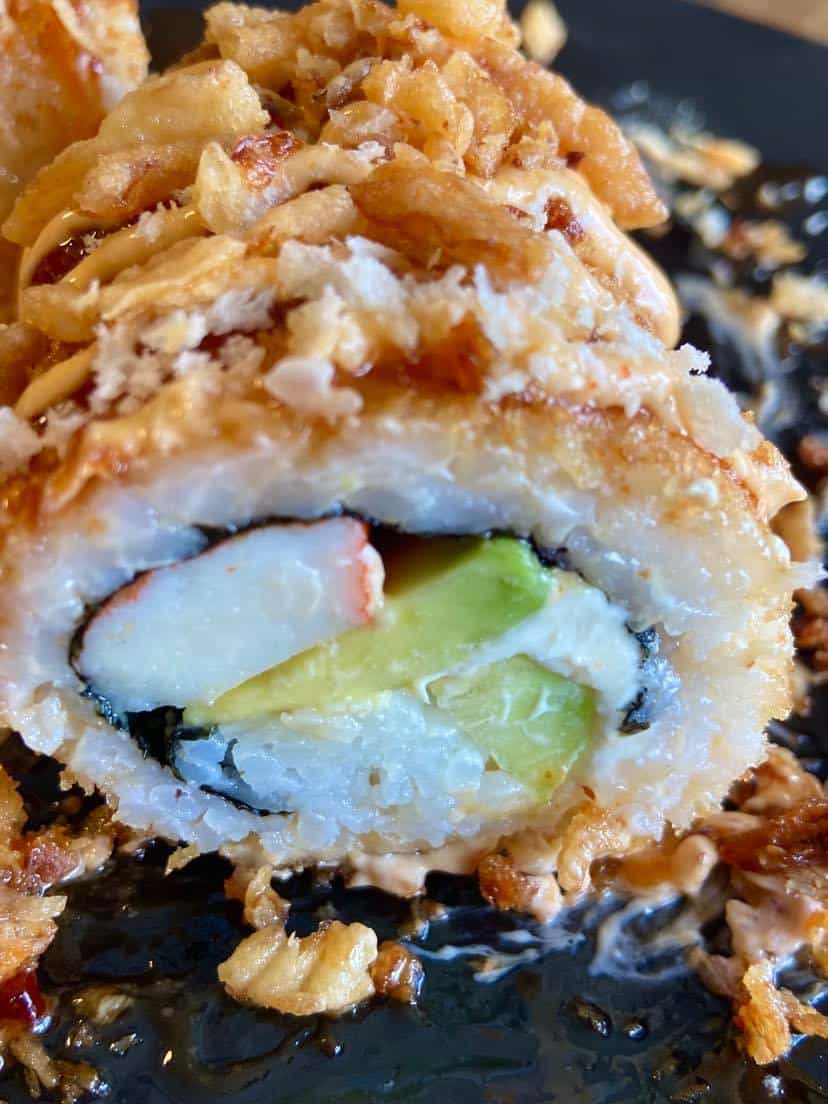 Fried California Sushi Roll FlyPeachPie