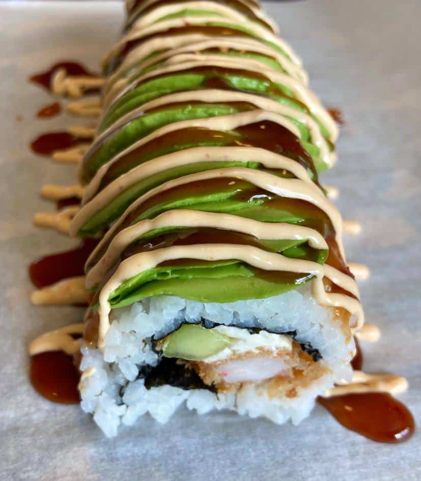 Tempura Shrimp Sushi Roll - FlyPeachPie