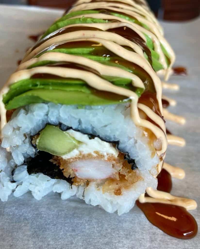 Tempura Shrimp Sushi Roll - FlyPeachPie