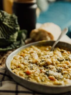 lentil soup with parmesan cheese