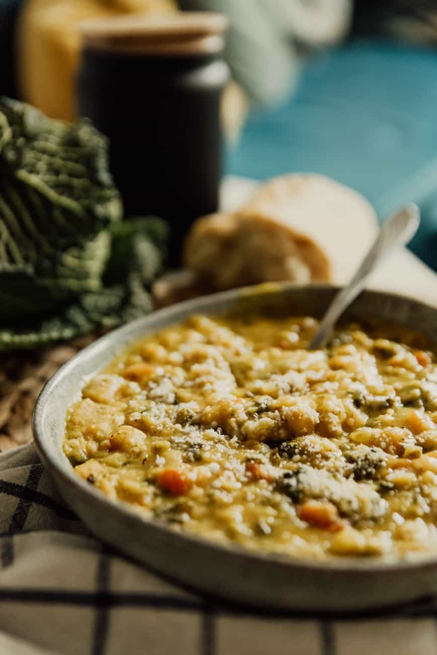 lentil soup with parmesan cheese